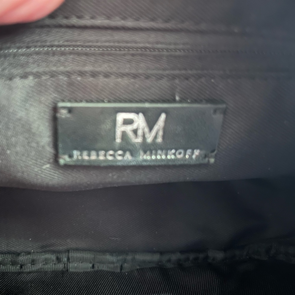 NWT. Rebecca Minkoff Black Quilted Studded Crossbody Bag - Picture 4 of 6